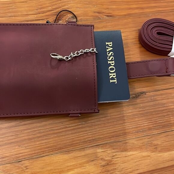 K. Carroll Accessories Red Crossbody Pouch Purse RFID Protection Travel NEW - Picture 9 of 10